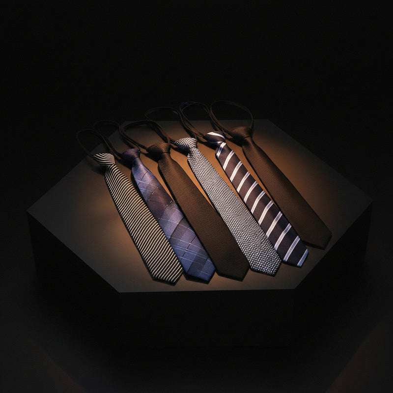 Men's business formal zipper tie